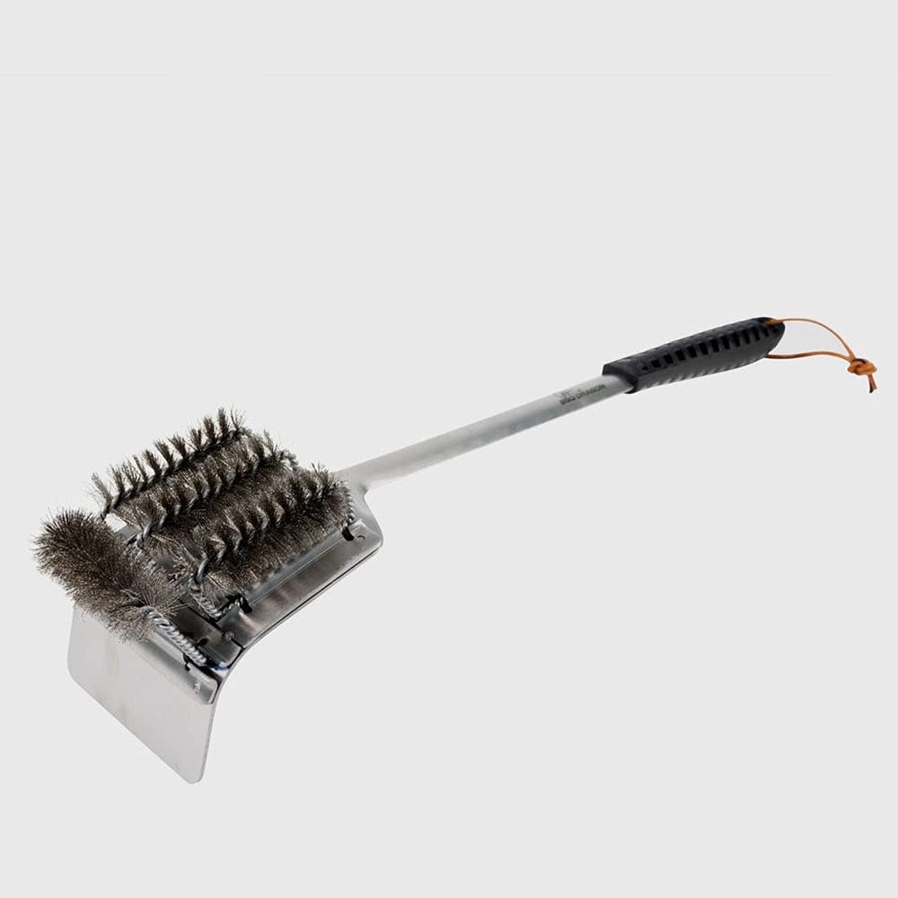 BBQ Dragon Brush 'N Rake Grill Brush Cleaner Accessory - Coal Rake Tools and Grill Scraper, Cleaning Stainless Steel & Cast Iron Barbecues, Metal Bristles