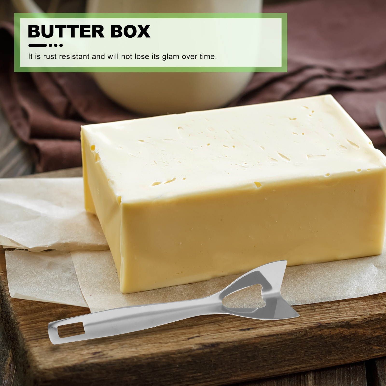 1 Set Food Container Butter Crisper Home Tableware Butter Storage Box with Lid