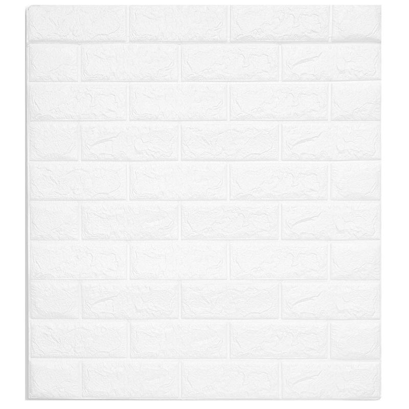 Bright Creations 5-Count 3D Wall Panels Wallpaper Wall D'ecor, Brick Design 27.5x0.29x30"