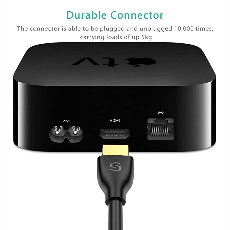 HDMI Cable 6 ft HDMI 20 4K60 Hz High Speed GoldPlated HDMI to HDMI Cord Supports 4K UHD FHD 3D Ethernet Audio Return Channel for Fire TVApple TVHDTVXboxPS4PS3