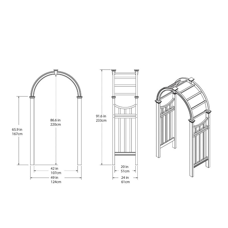 Vienna 24" Vinyl Arbor - White - Vita
