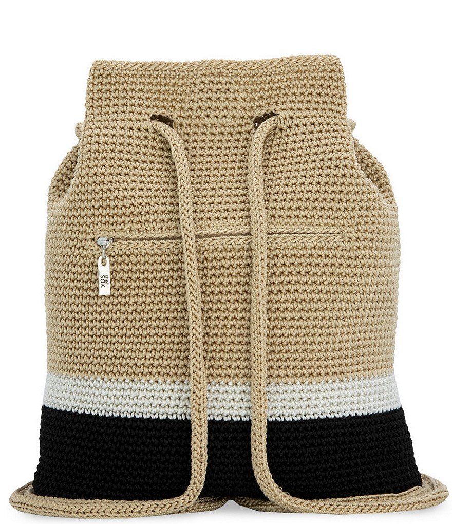The Sak Kali Crochet Drawstring Backpack