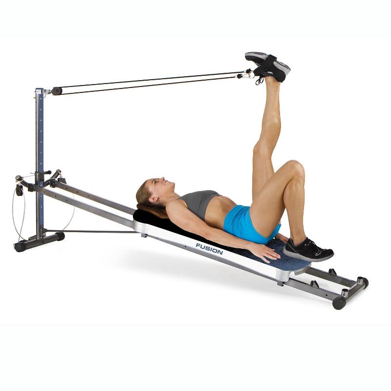 Total Gym Fitness Fusion Full Body Workout Home Fitness Exercise Machine, Grey