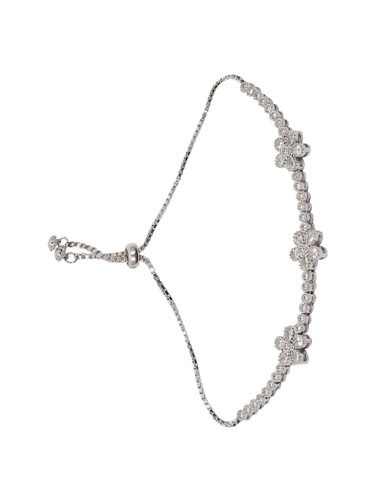 The Real Effect London 800 Silver CZ Bracelet for Women