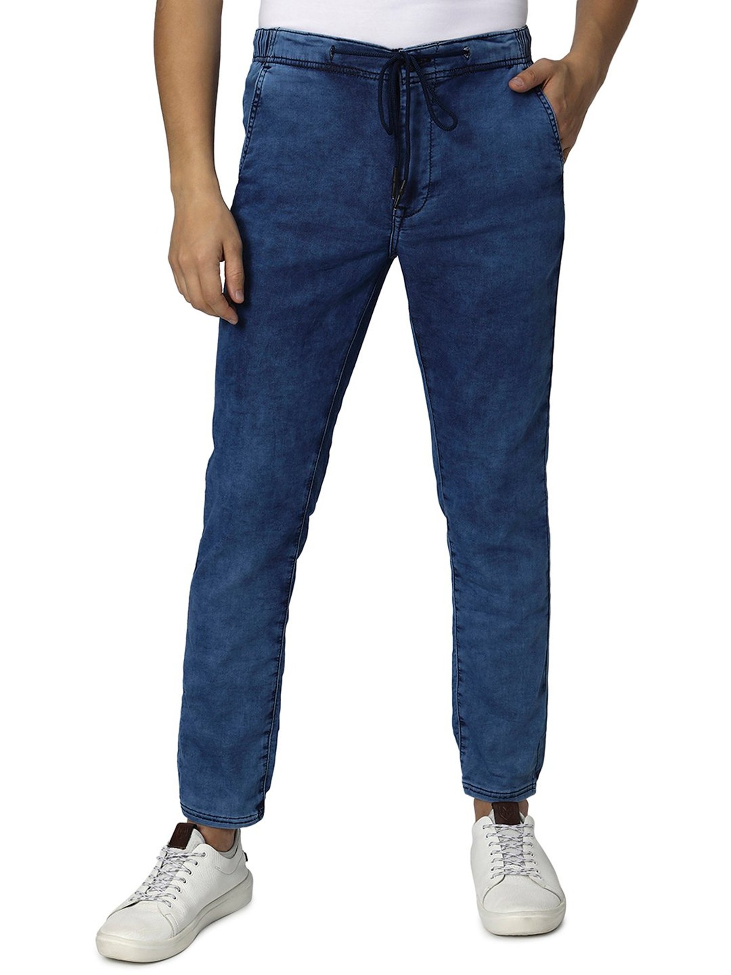 Mufti Blue Regular Fit Low Rise Jeans