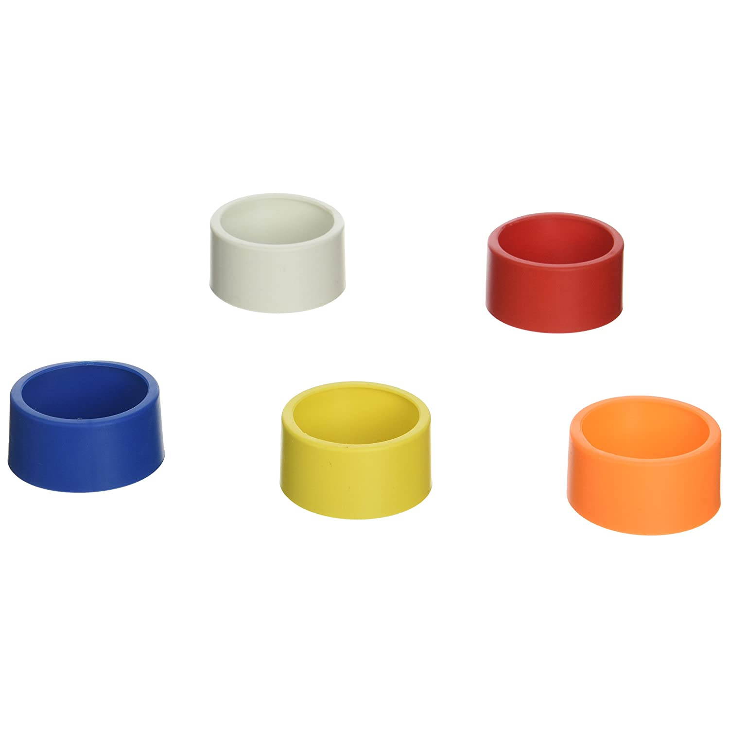 Shure WA615M Colored Handheld Transmitter ID Rings for T, UT, LX, ULX, UC (One Each: Blue, Red, Yellow, White, Orange)