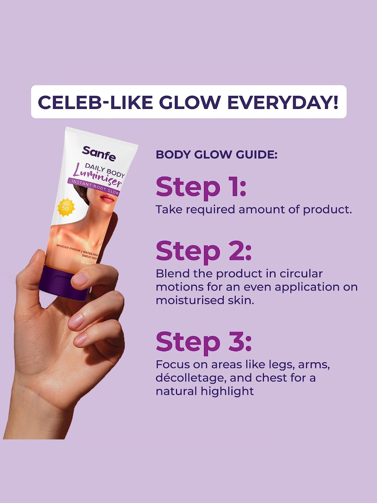 Sanfe Daily Body Luminiser with SPF 50 - 50 gm