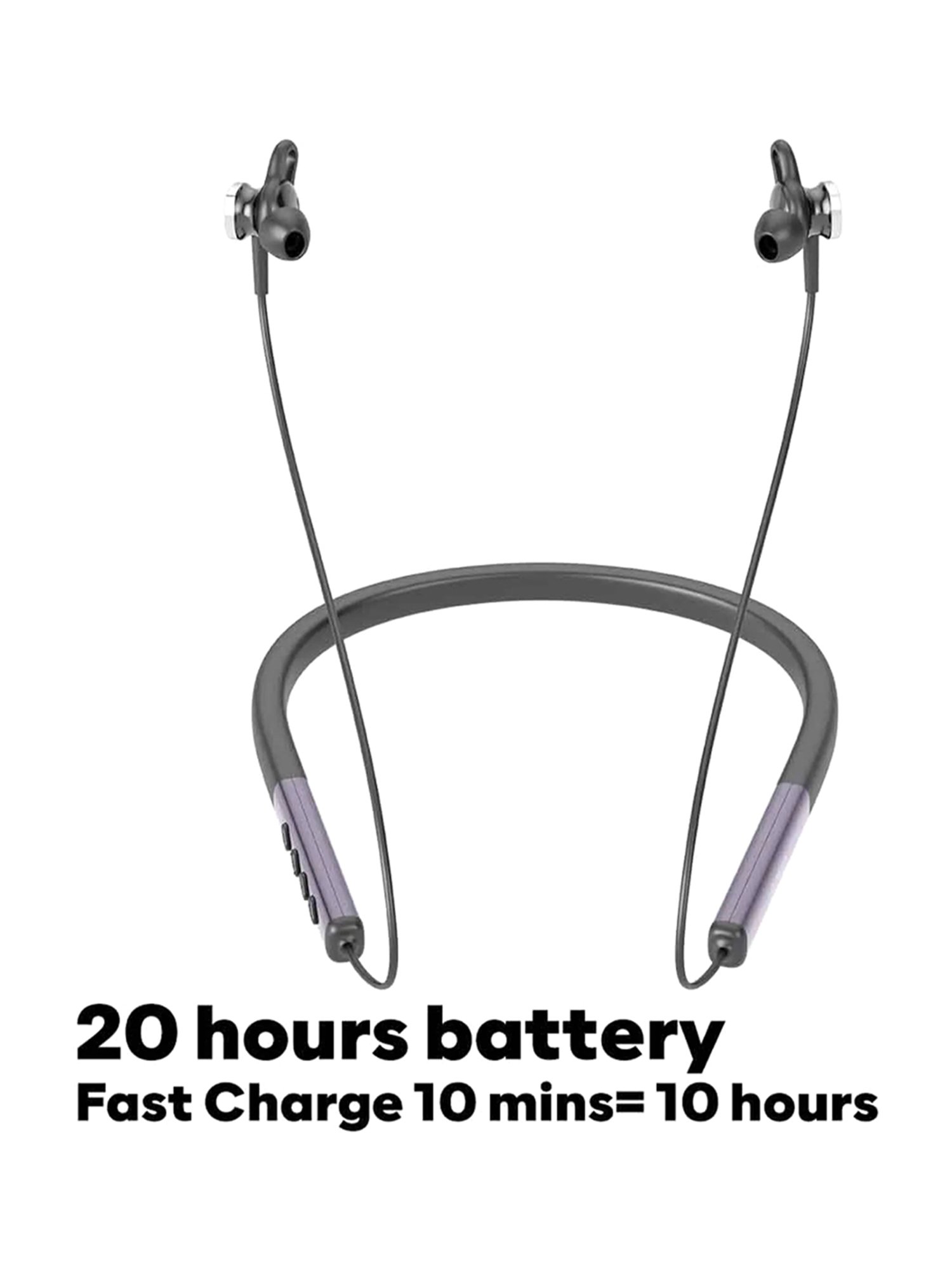 GOVO GoKixx 651 In Ear BT Neckband with Noise Cancellation & Upto 12 Hrs of Playtime (Black)