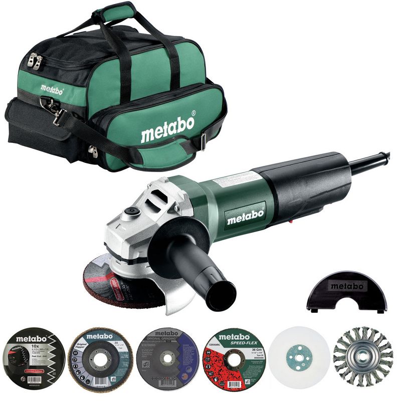 Metabo US3004 11 Amp 4-1/2 in. / 5 in. Corded Angle Grinder System Kit