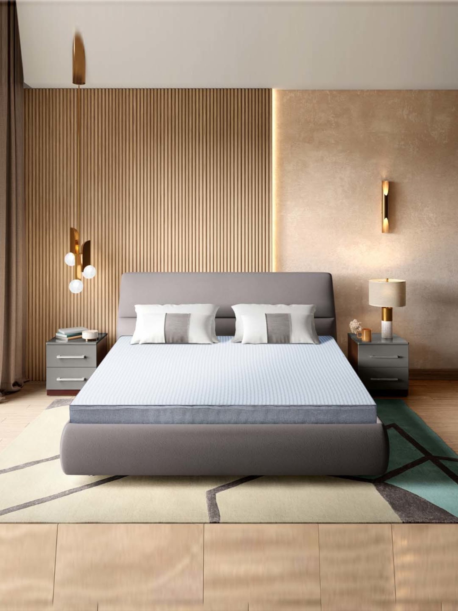 Duroflex Live-in Adapt Grey Foam New Gen Smart Design Flippable Adjustable Double Mattress