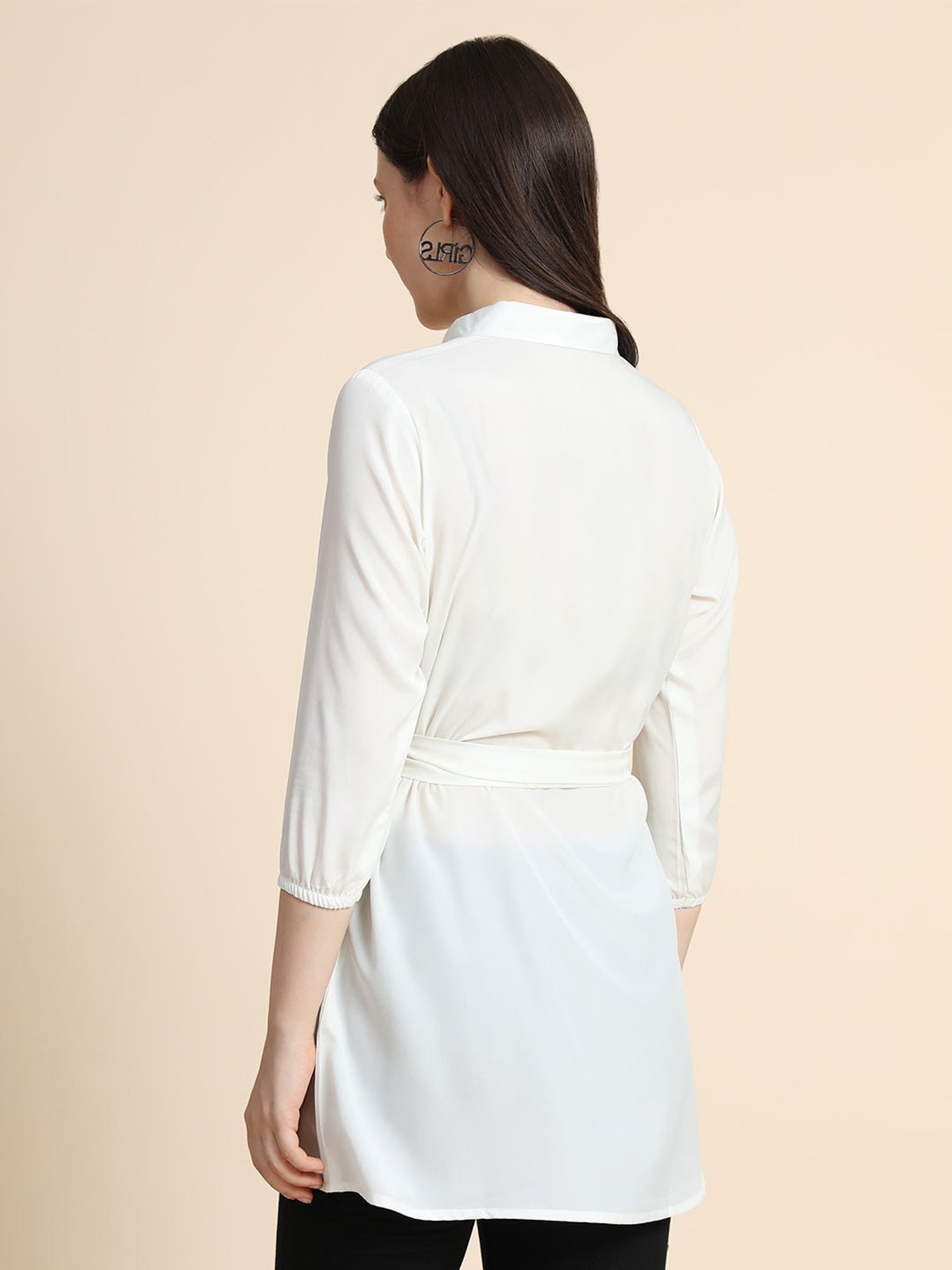 KERI PERRY White Regular Fit Top