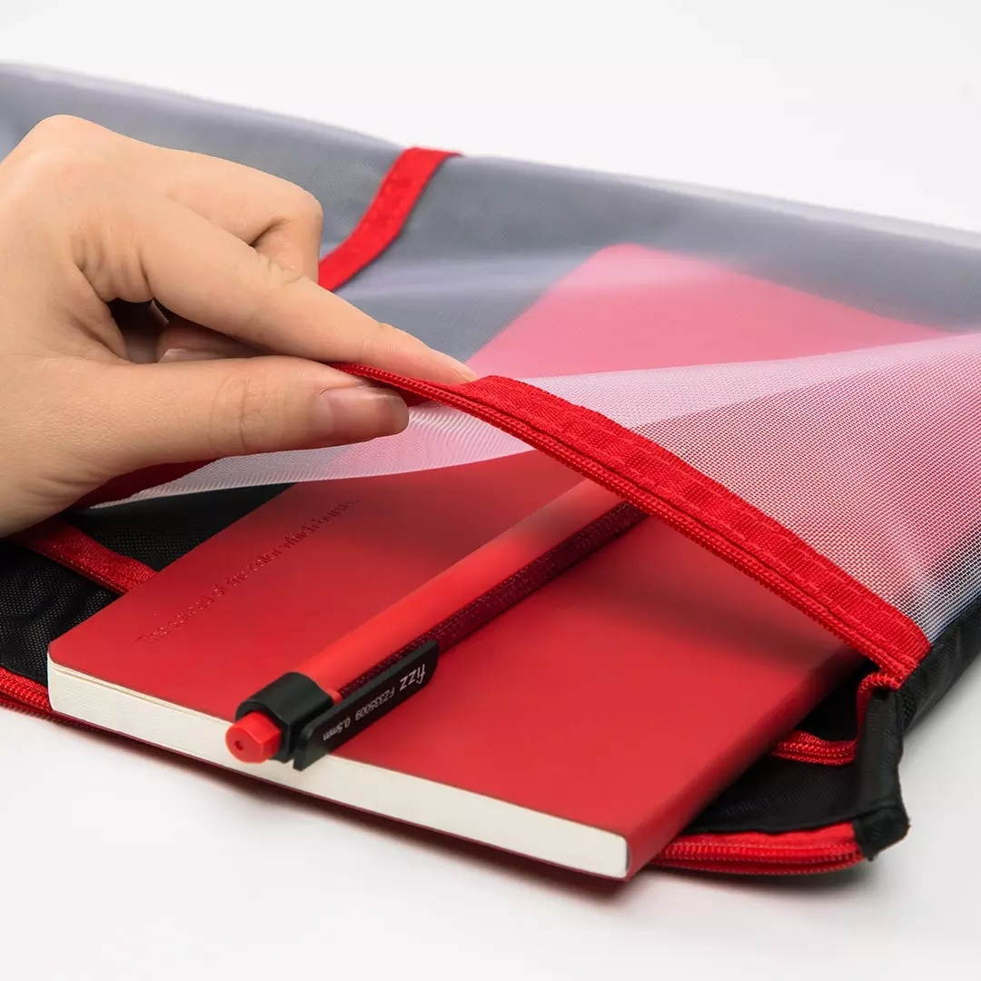 Fizz A4 Zippered Mesh Bag With Three Compartments And Visual Grid For Easy Cleaning Oxford Fabric Mesh Bag From XiaoMi YouPin