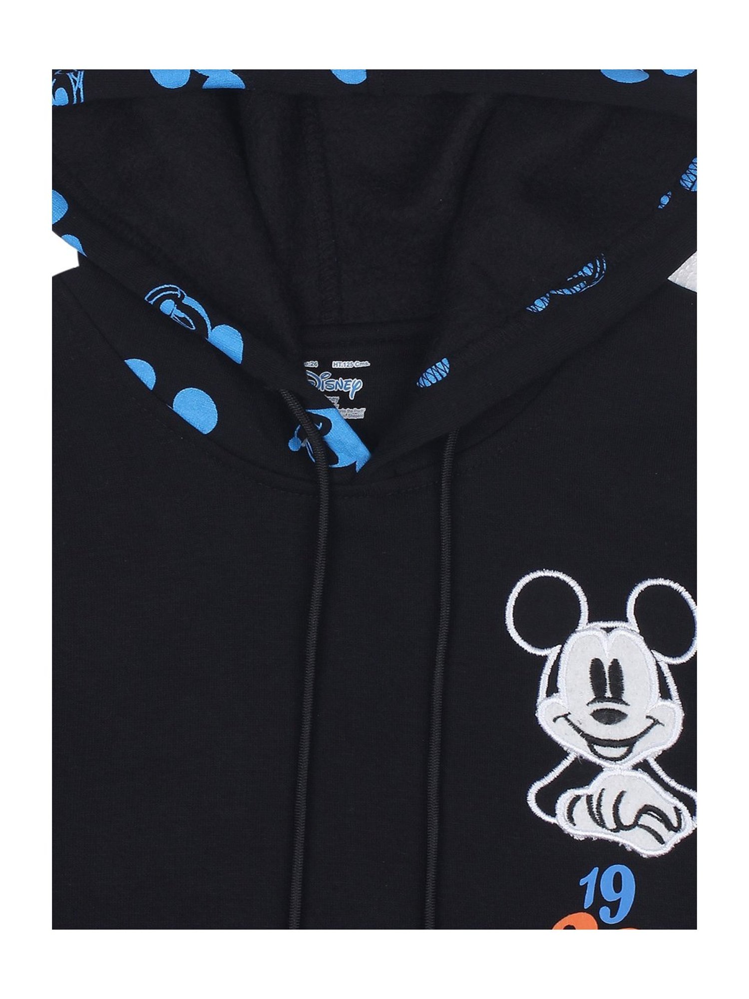 Proteens Kids Black Cotton Printed Hoodie