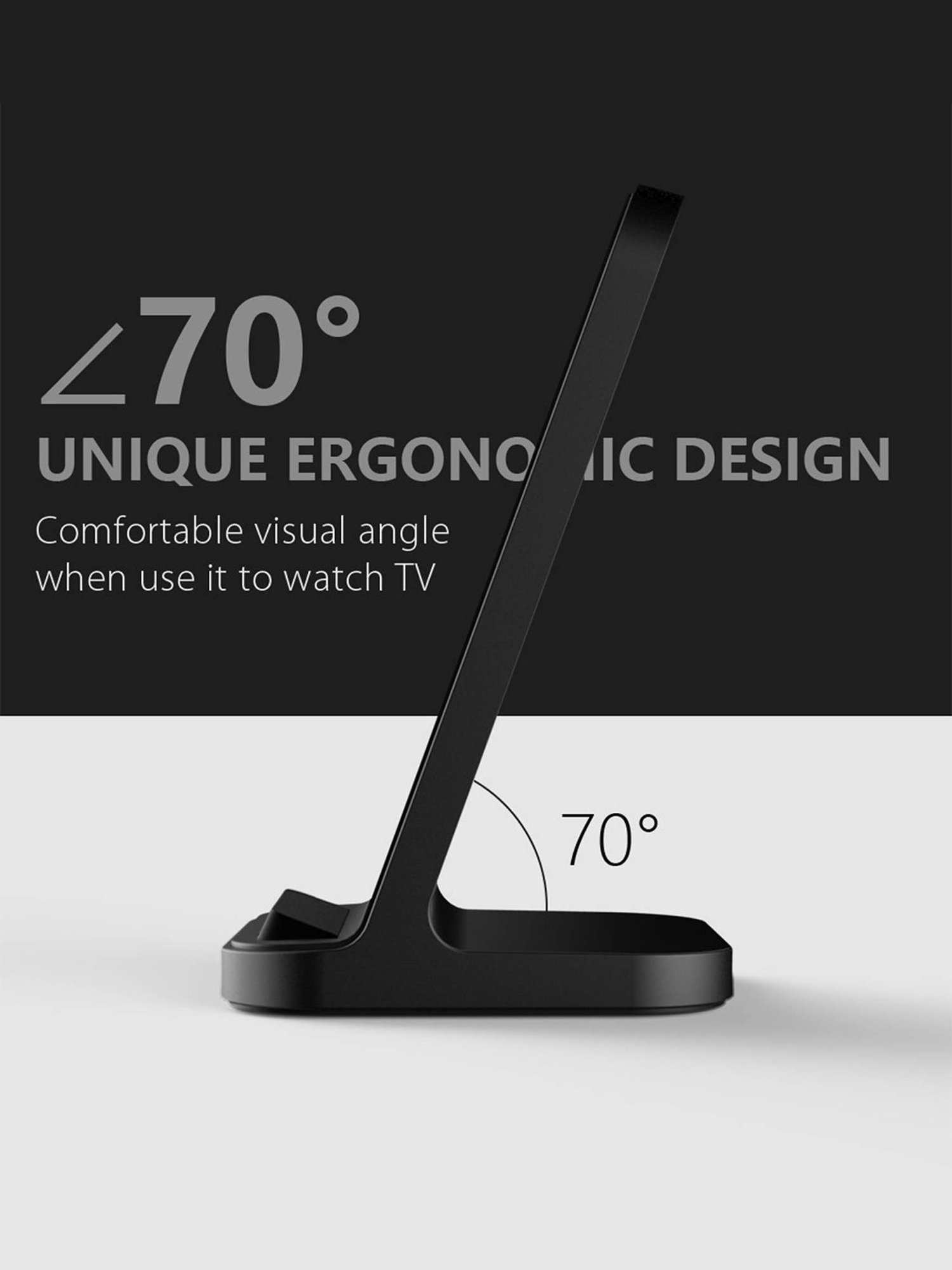 Bespro Pro Rack 150 15W Qi Certified Type C Port Wireless Charger - Black