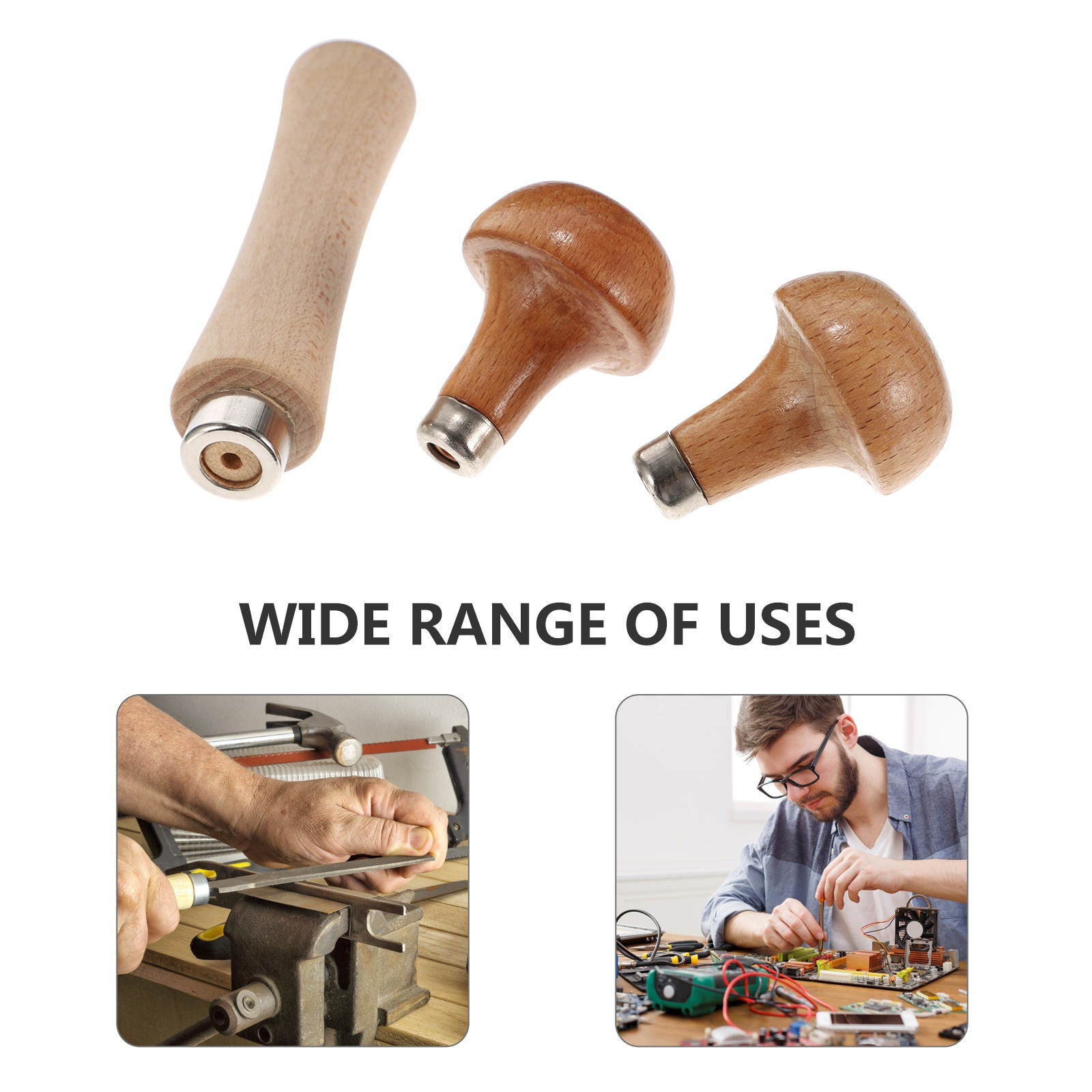 3 Pcs Portable Durable Practical Screwdriver Handles Cutting File Handles for Women