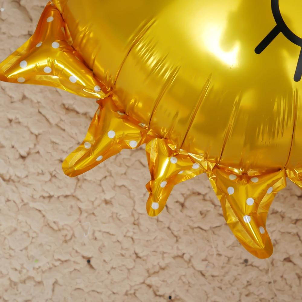 Lovely Smile Sun Balloons Baby Shower Air Balls Helium Foil Balloons Emoji Smiley Face Printed Wedding Party Decoration Supplies