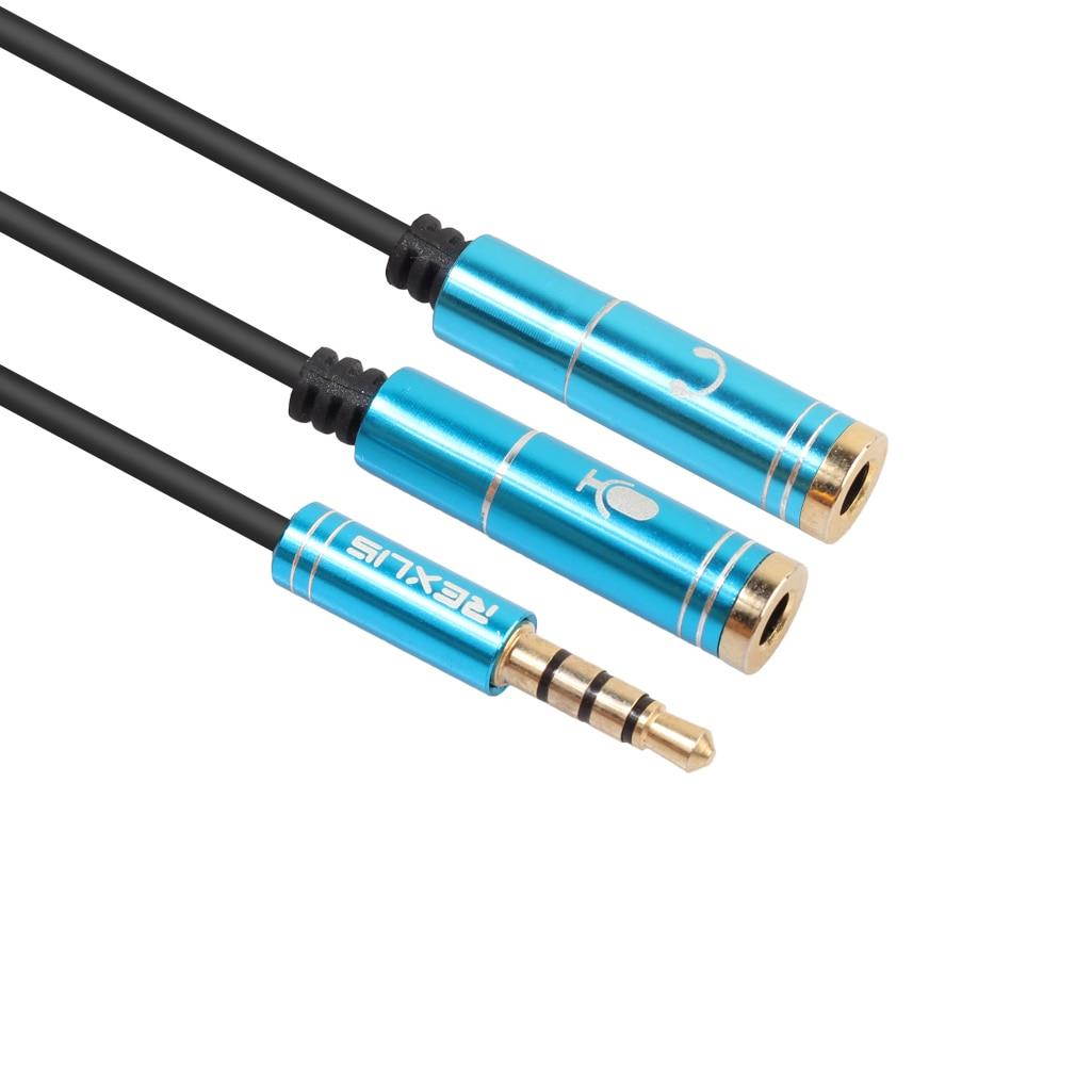 1Pcs REXLIS 3.5mm Combo Audio Adapter Cable for PS4,Xbox One S,Tablet,Mobile Phone,PC Gaming Headsets and version Laptop