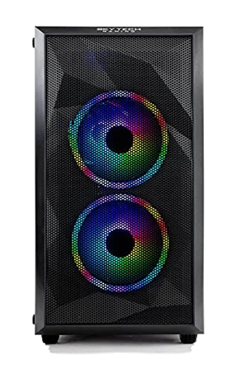 Skytech Chronos Mini Gaming PC Desktop - AMD Ryzen 5 3600 3.6GHz, GTX 1660 Super 6G, 16GB DDR4 3000, 500GB SSD, AC WiFi, Windows 10 Home 64-bit, Black (ST-CHRONOSM-0224)