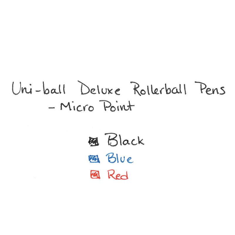 uni-ball Stick Roller Ball Pen Micro 0.5mm Red Ink Metallic Gray Barrel Stand 60026