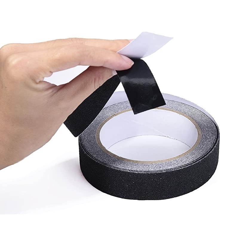 Slip Tape High TractionStrong Grip Abrasive Not Easy Leaving Adhesive Residue Indoor Outdoor 1 Width x 190 Long Black