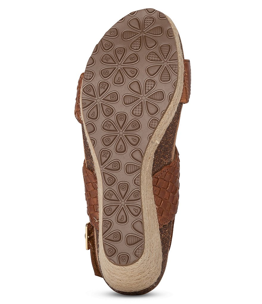 Aetrex Summer Woven Espadrille Wedge Sandals