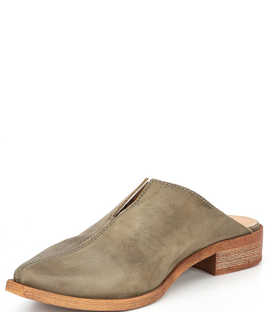 Free People Harlow Split Seam Leather Mules