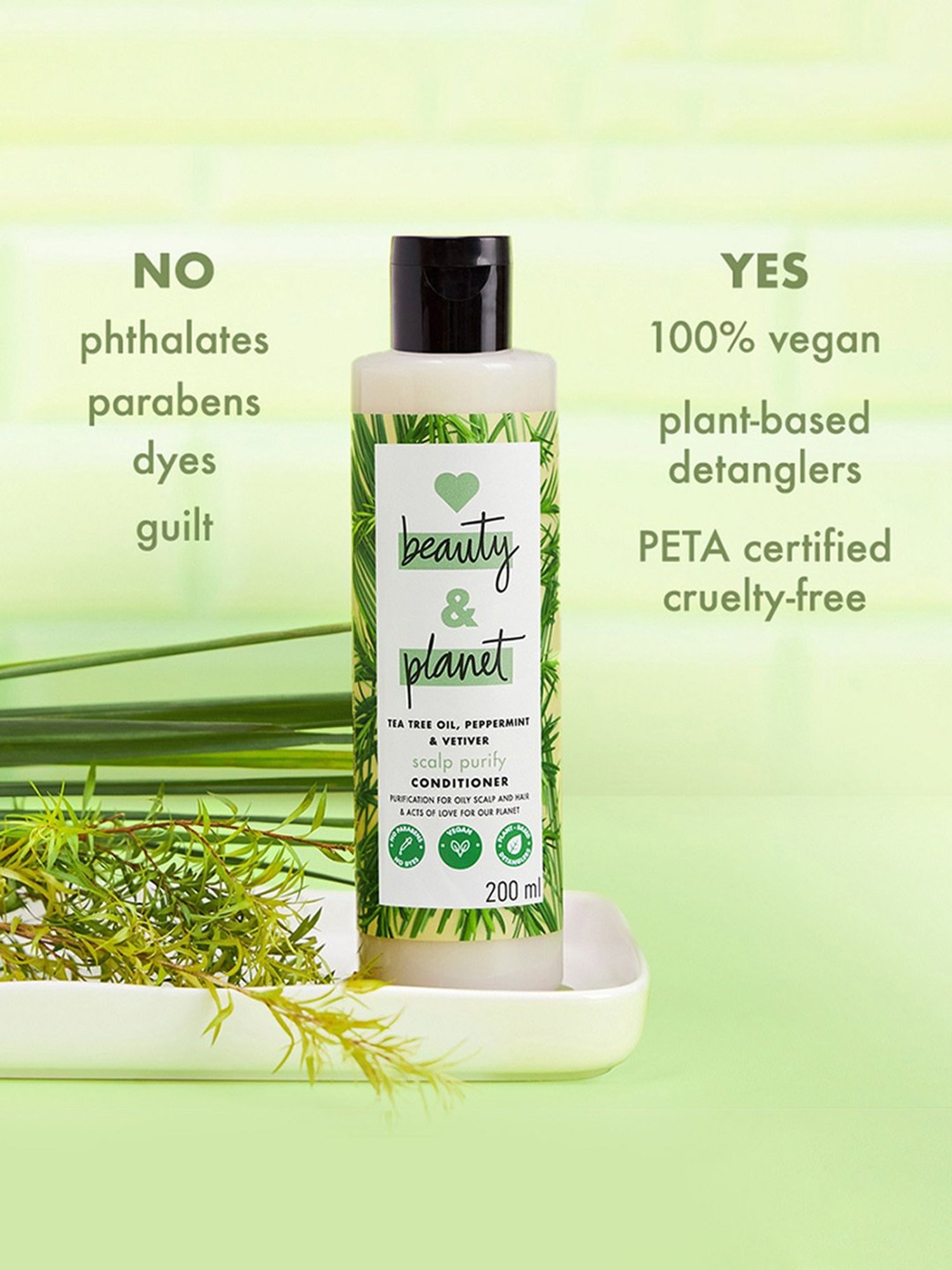 Love Beauty & Planet Tea Tree Oil, Peppermint & Vetiver Scalp Purify Conditioner - 200 ml