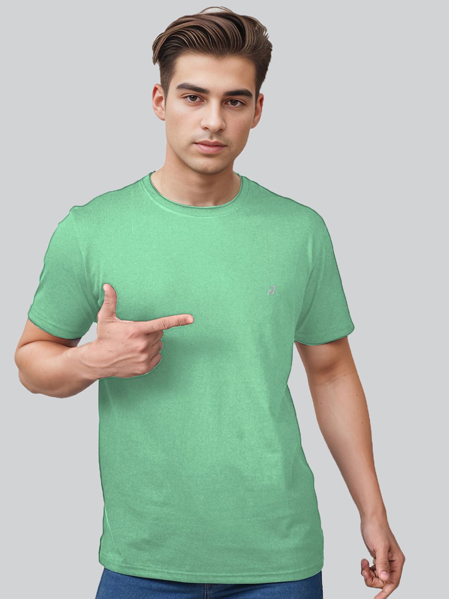 Lux Nitro Black & Green Regular Fit T-Shirt
