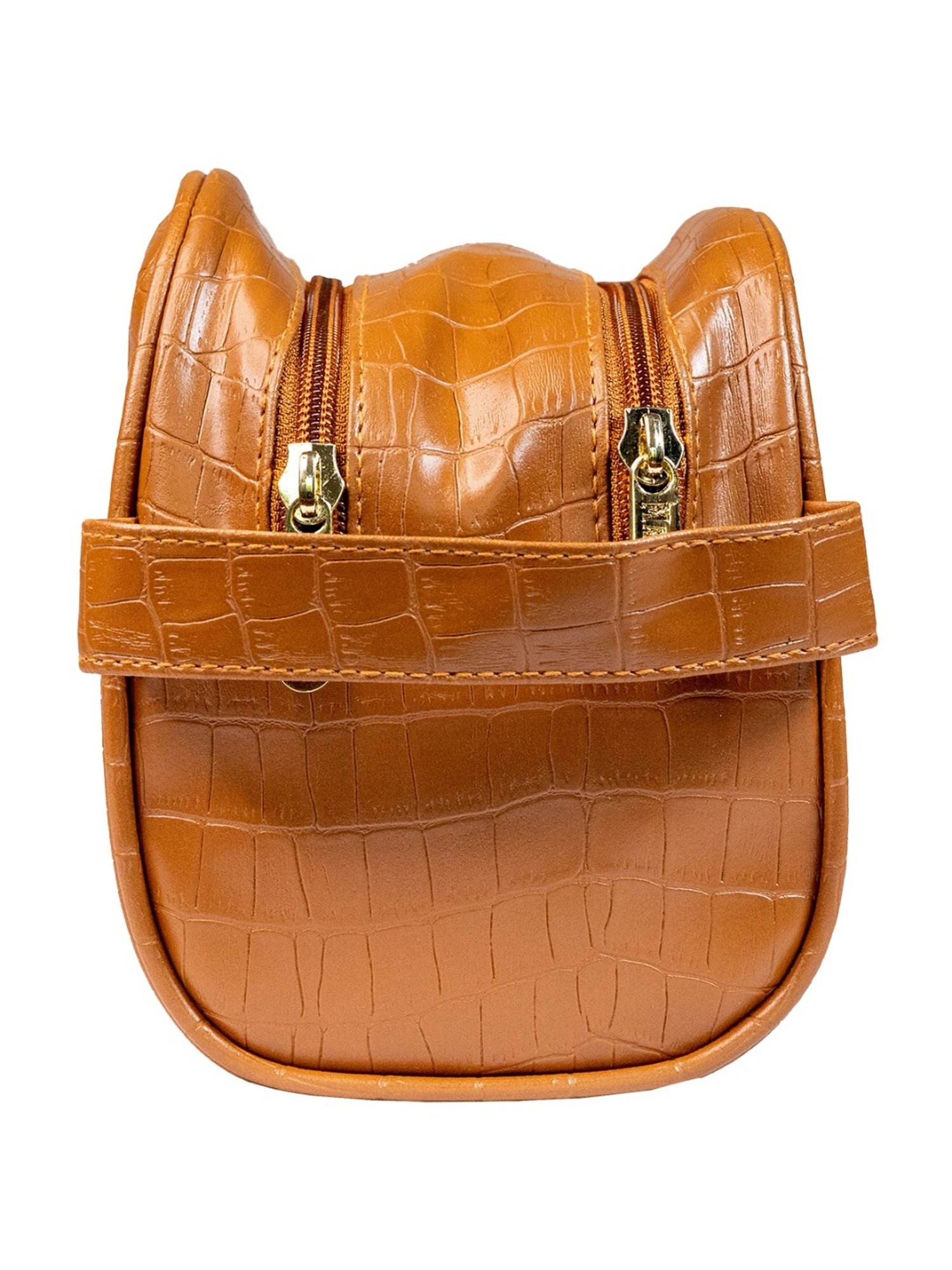 Man Arden Tan Animal Effect Medium Leather Pouch