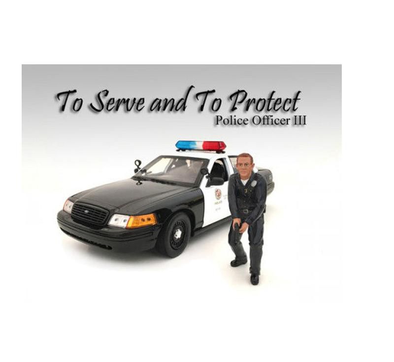 Police Officer III Figurine for 1/24 Scale Models by American Diorama