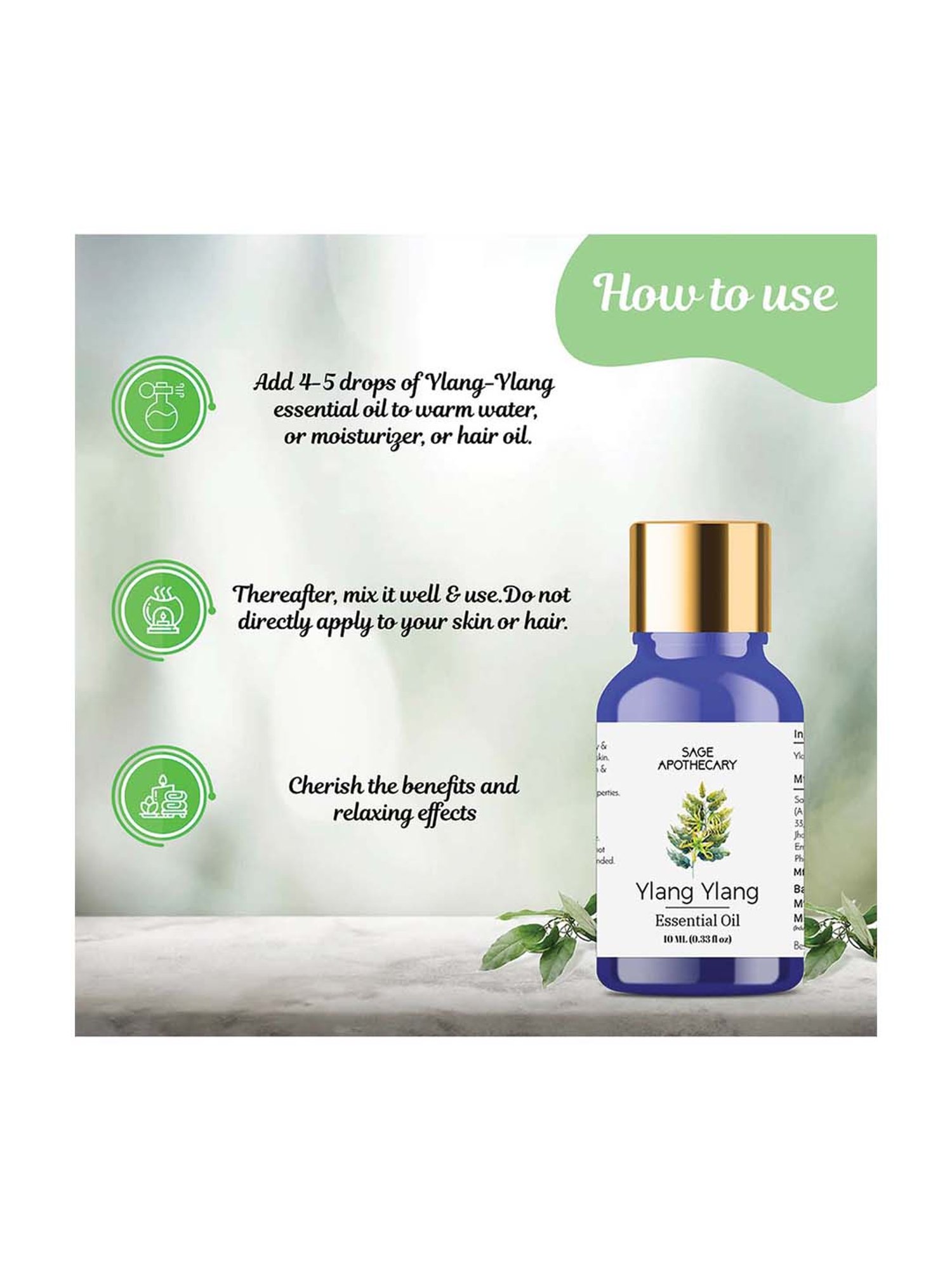 Sage Apothecary Ylang-ylang Essential Oil - 10 ml