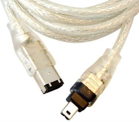 HQRP FireWire Cable/Cord compatible with JVC VC-VDV206U IEEE 1394 4pin to 6pin Replacement plus LCD Screen Protector