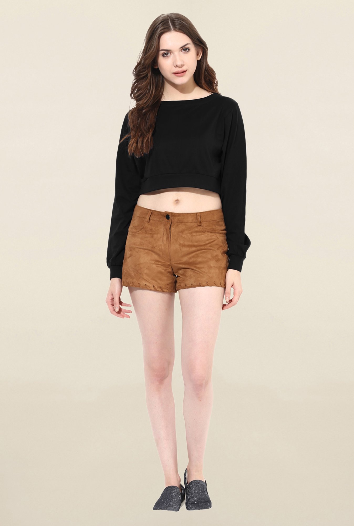 Miss Chase Black Solid Top