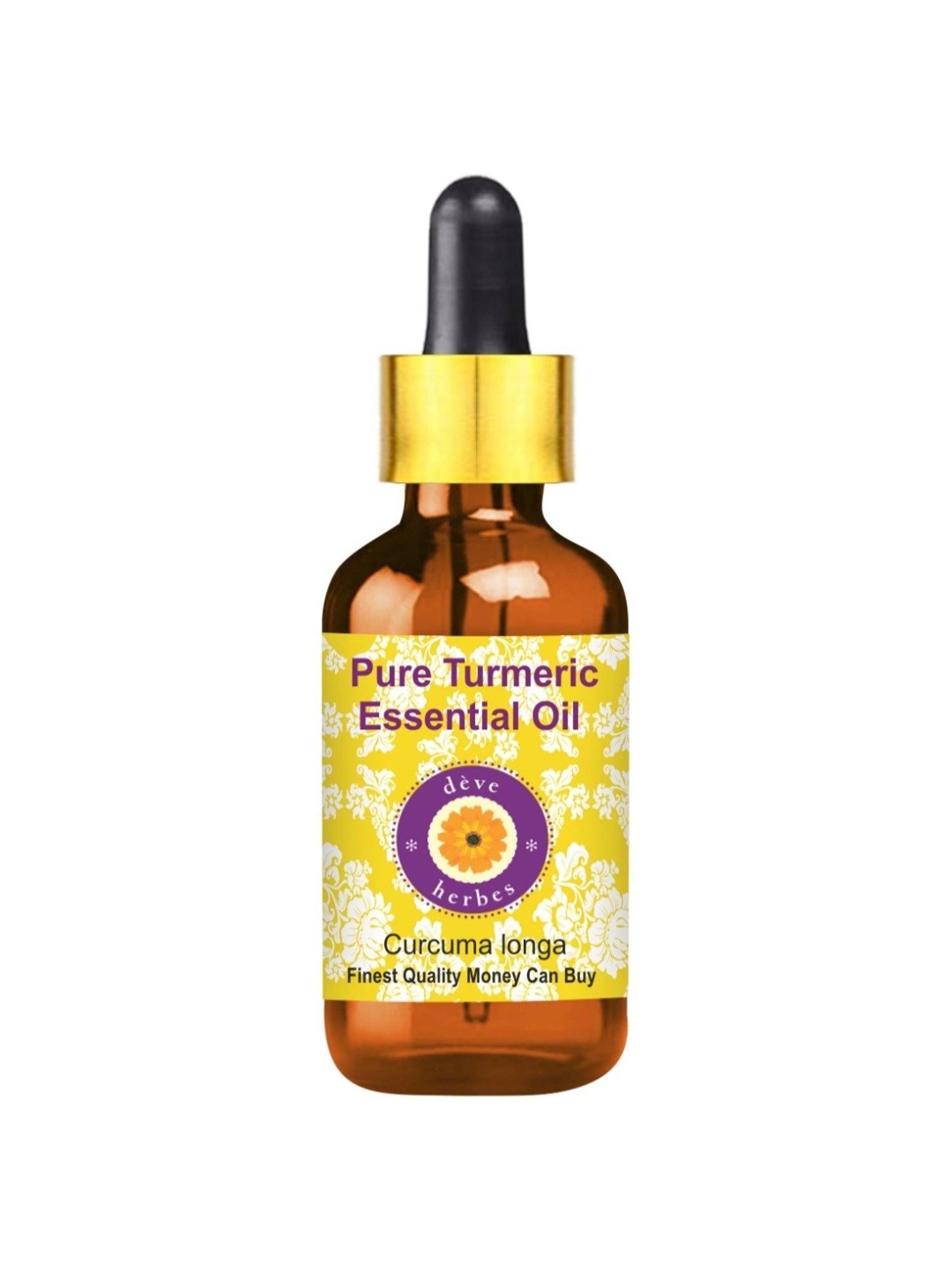 Deve Herbes Pure Turmeric Essential Oil with Glass Dropper - 50 ml