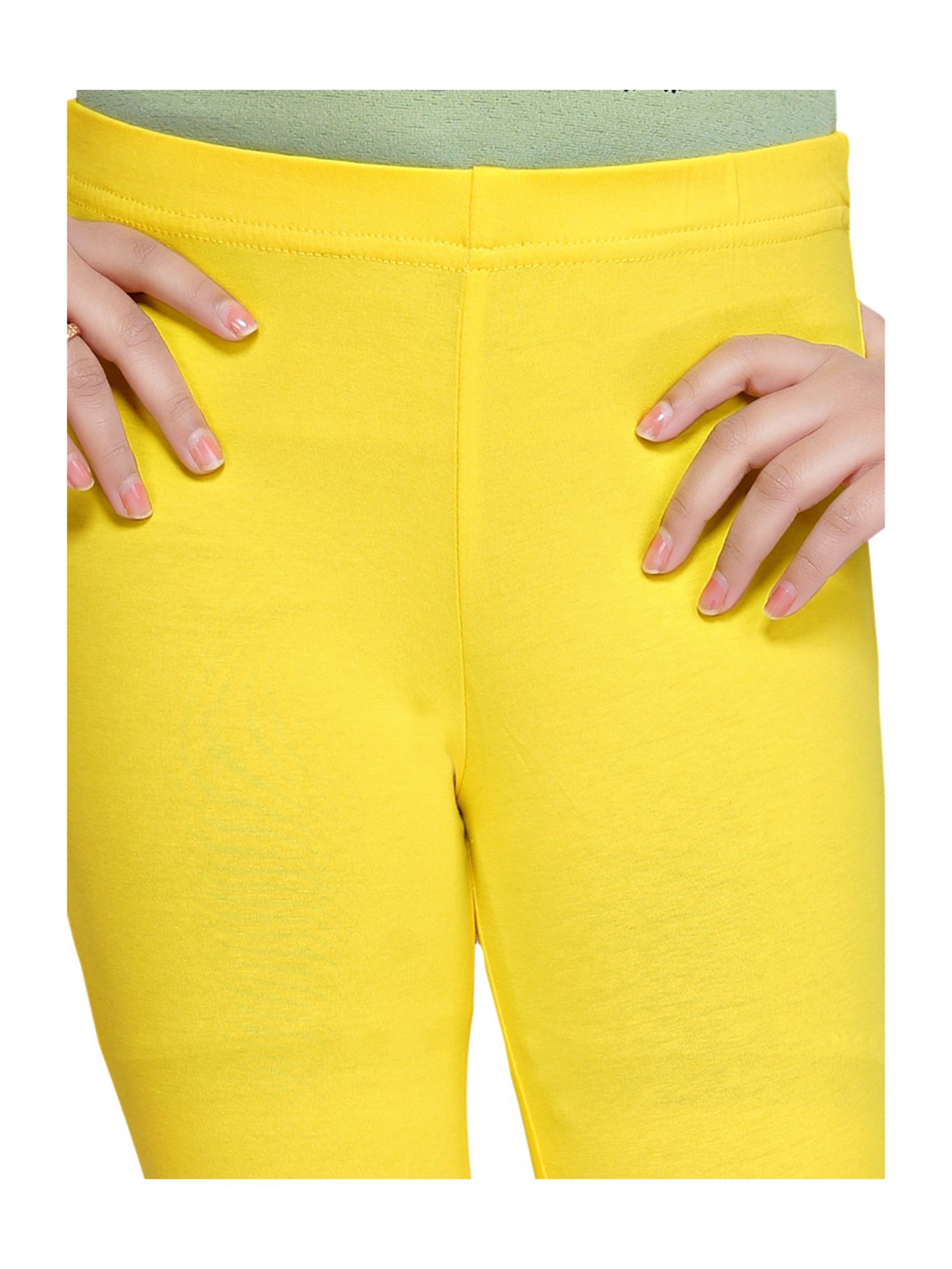 Tiny Girl Bright Yellow Solid Leggings