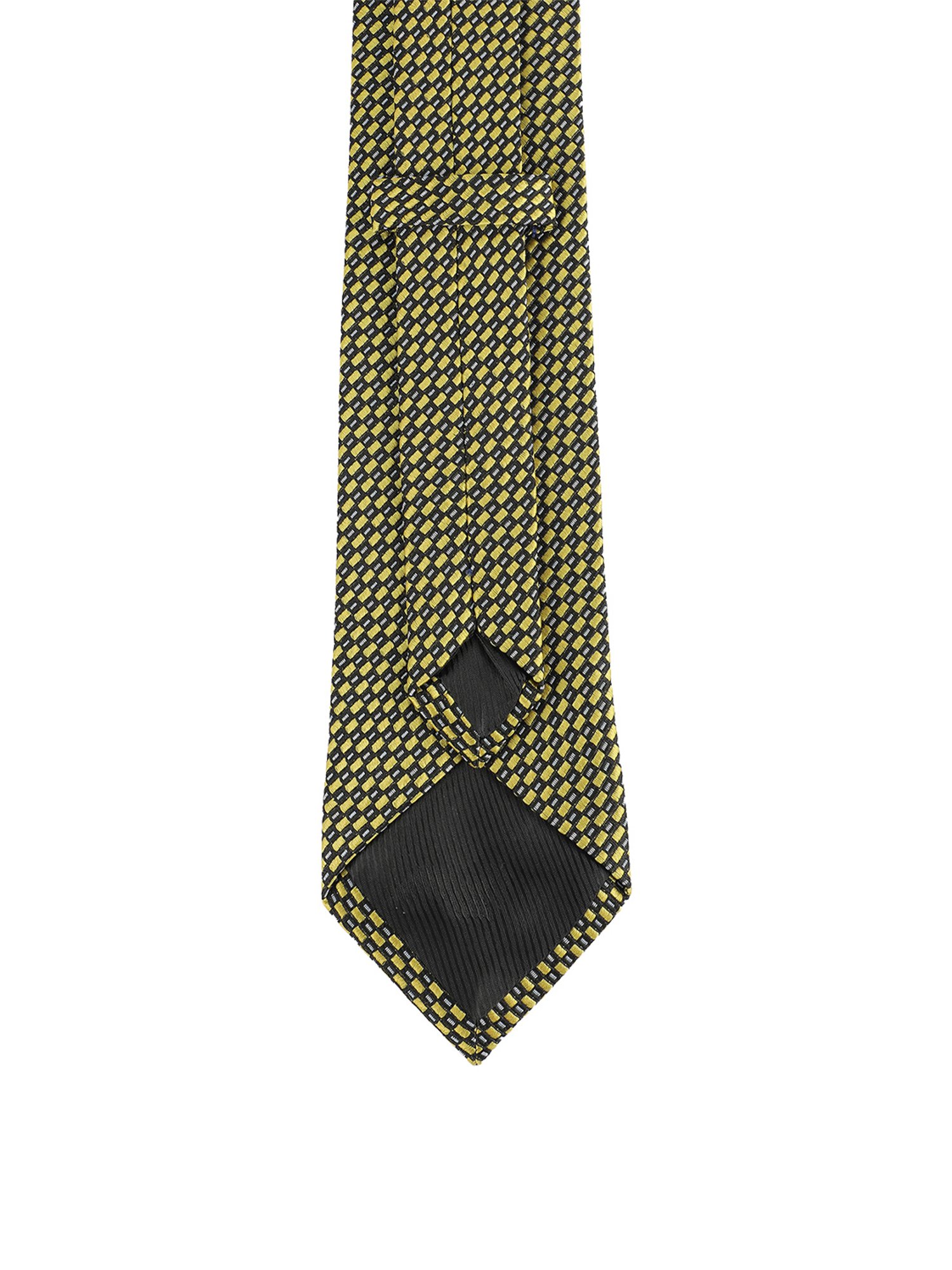 Alvaro Castagnino Yellow Woven Tie