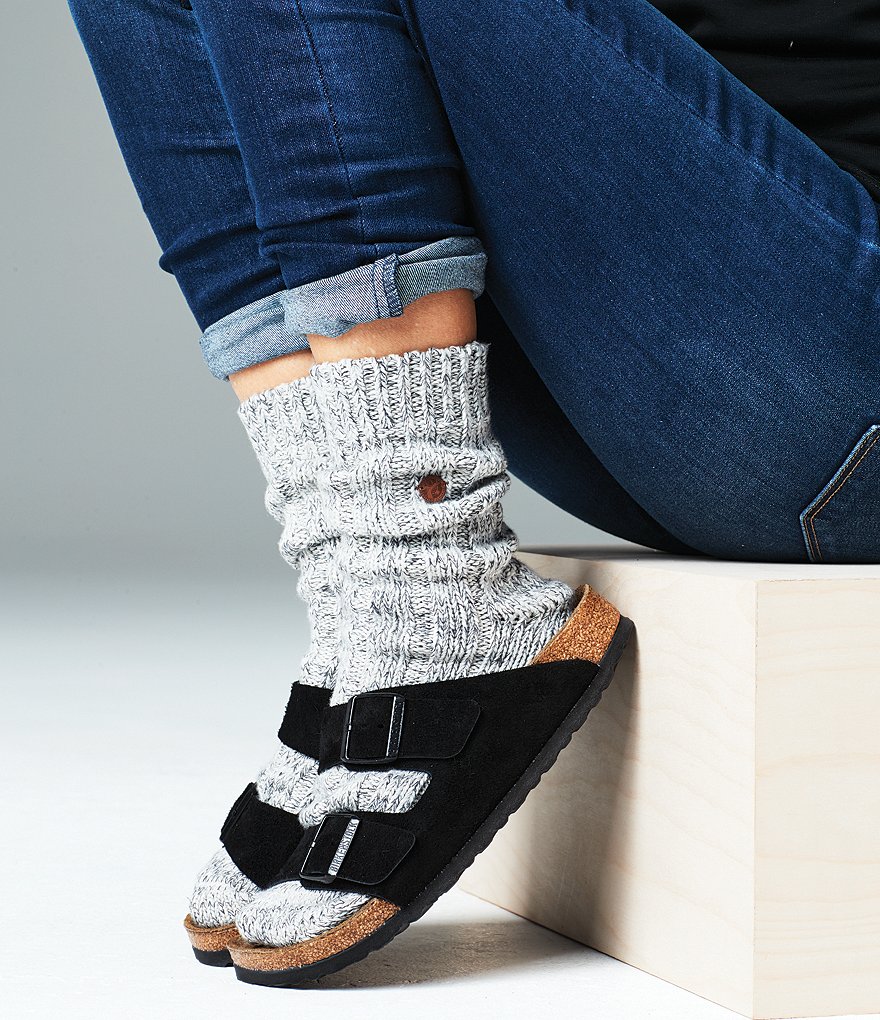 Birkenstock Women's Arizona Suede Dual Adjustable Buckle Strap Sandals