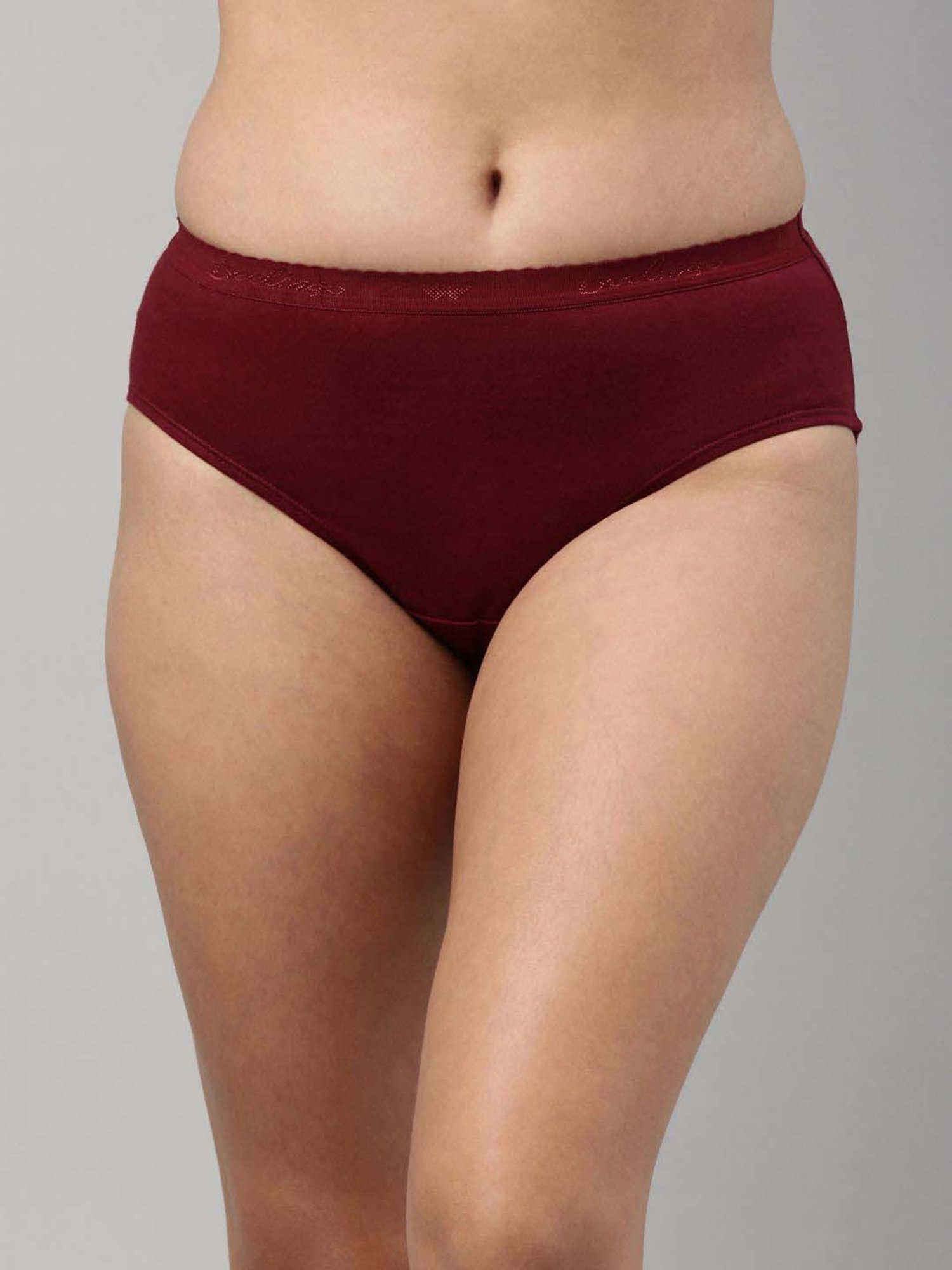 FEELINGS Blue & Pink Cotton Plain Hipster Panties - Pack of 3