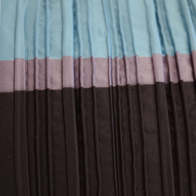 Jazzy Stripes Satin Lumbar Throw Pillow Dark Blue - Edie @ Home