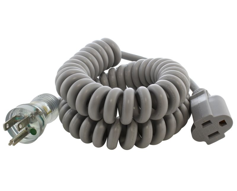 Up to 6.5FT 10A 18/3 Coiled Medical Grade Extension Cord