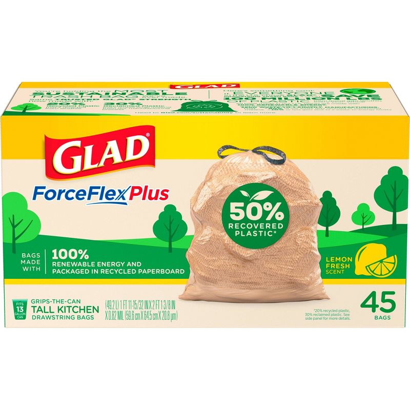 GreenPolly Drawstring Recycling Trash Bags - 13 Gallon - 20ct