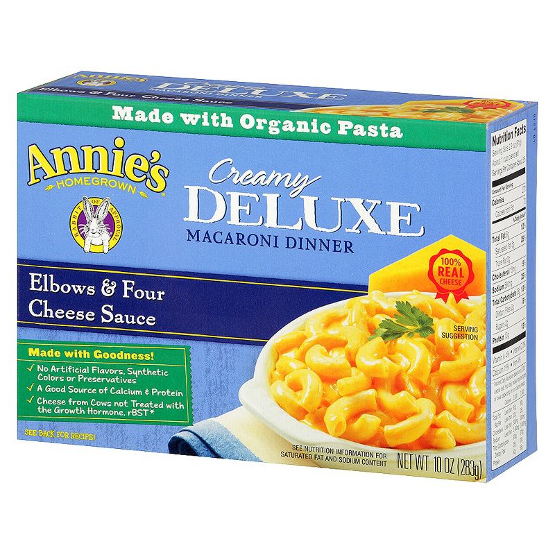 Annie's Homegrown Creamy Deluxe Macaroni Dinner Elbows & Four Cheese Sauce 10oz