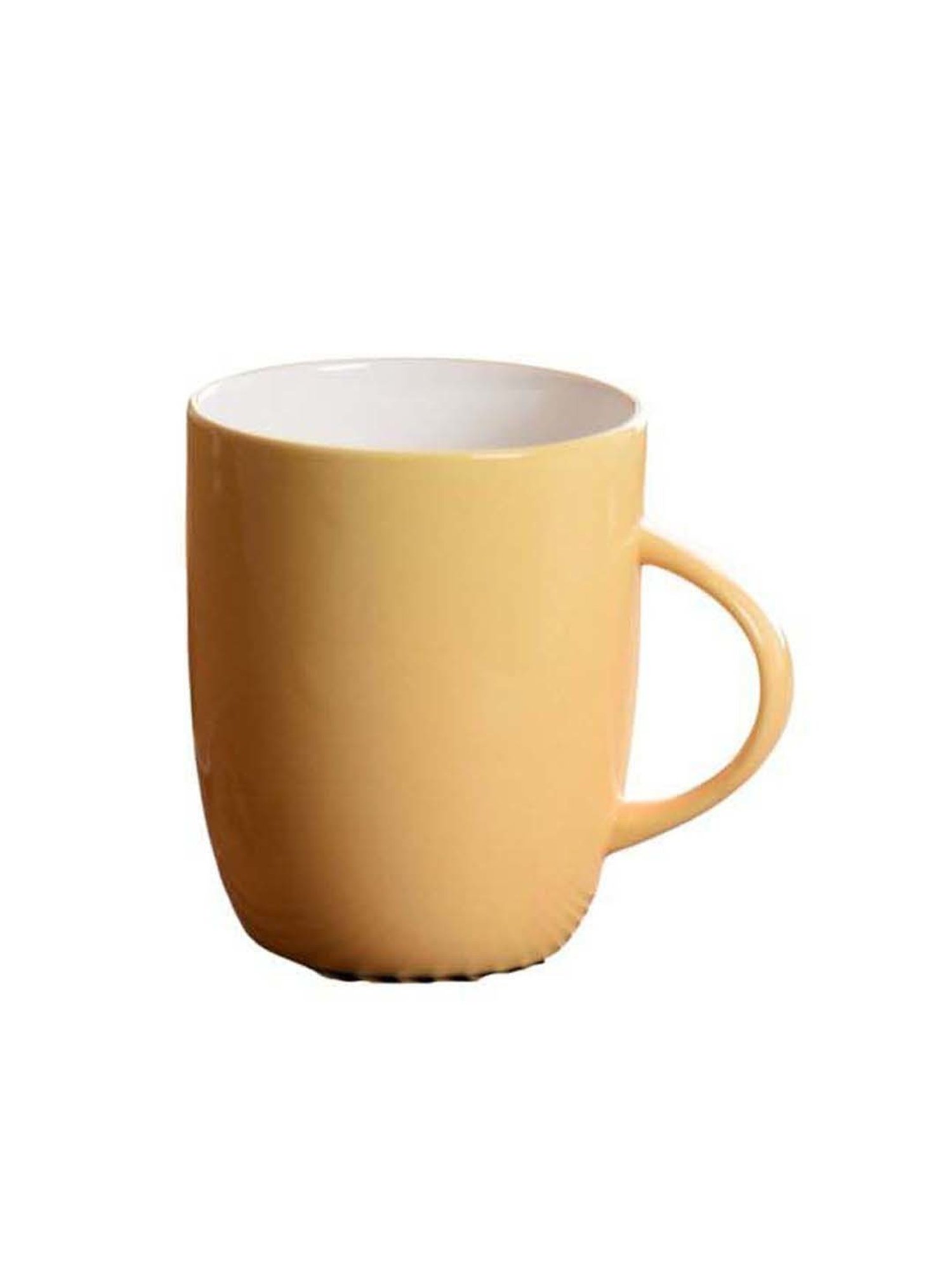 Clay Craft Fine Blue & Yellow Ceramic Milk Mug (0.34 L) - Set of 2