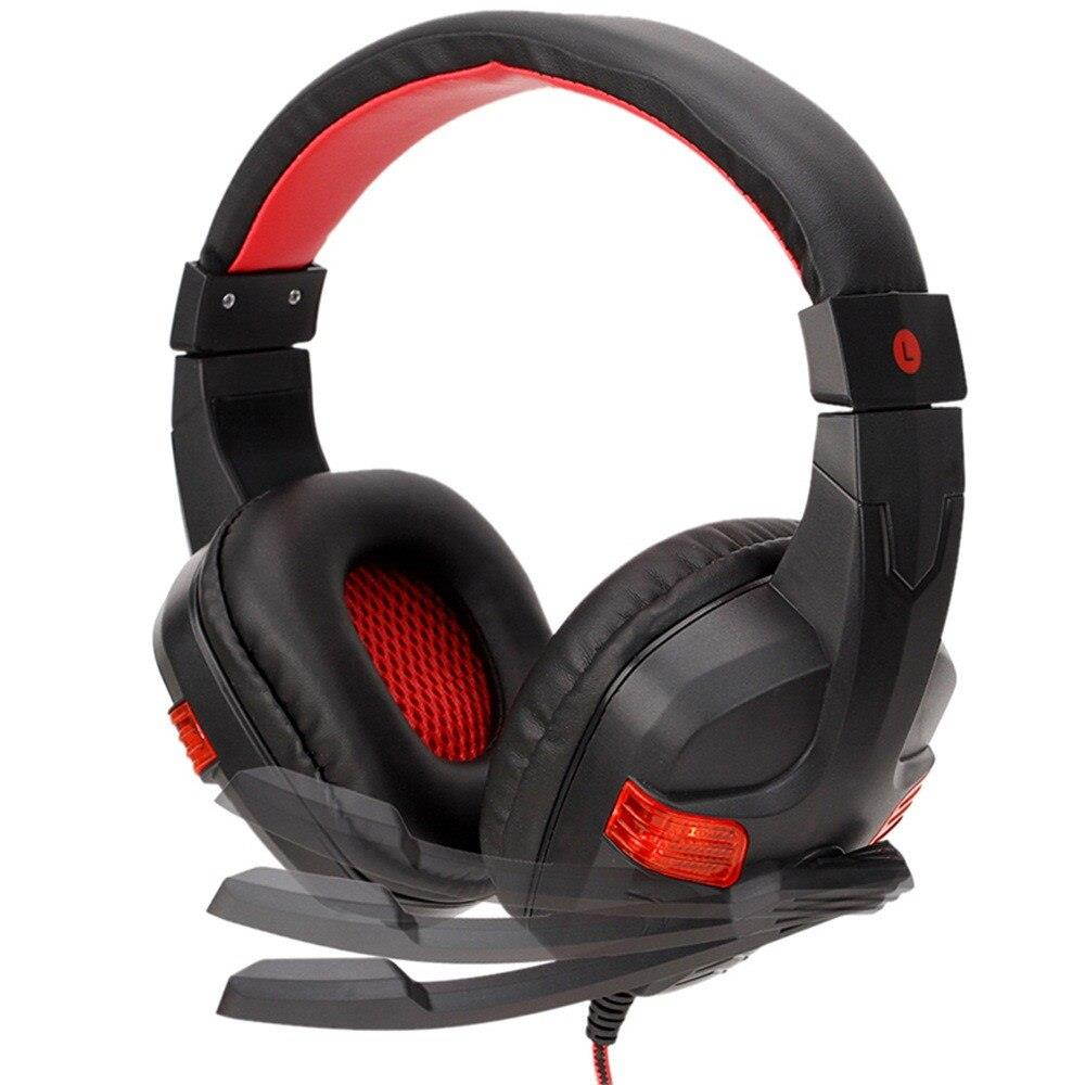 USB Wired LED 3.5mm Gaming Headset Headphones with Mic for PC Laptop Phone Mic Noise Cancelling LED Lights Headset HOT