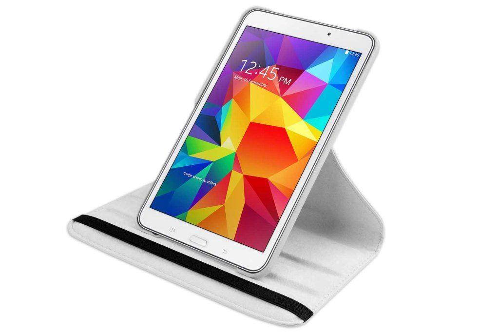 Hellfire Trading PU Leather Case 360 Rotating for Samsung Galaxy Tab 4 T330 8" - Hot Pink