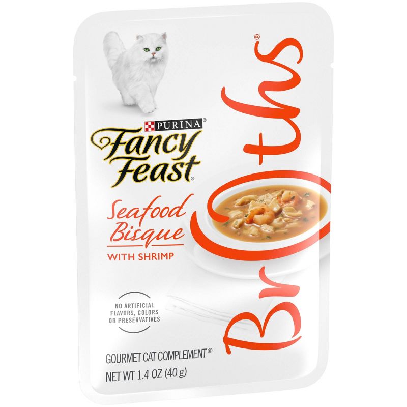 Fancy Feast Broths Seafood Bisque with Shrimp Wet Cat Food - 1.55oz