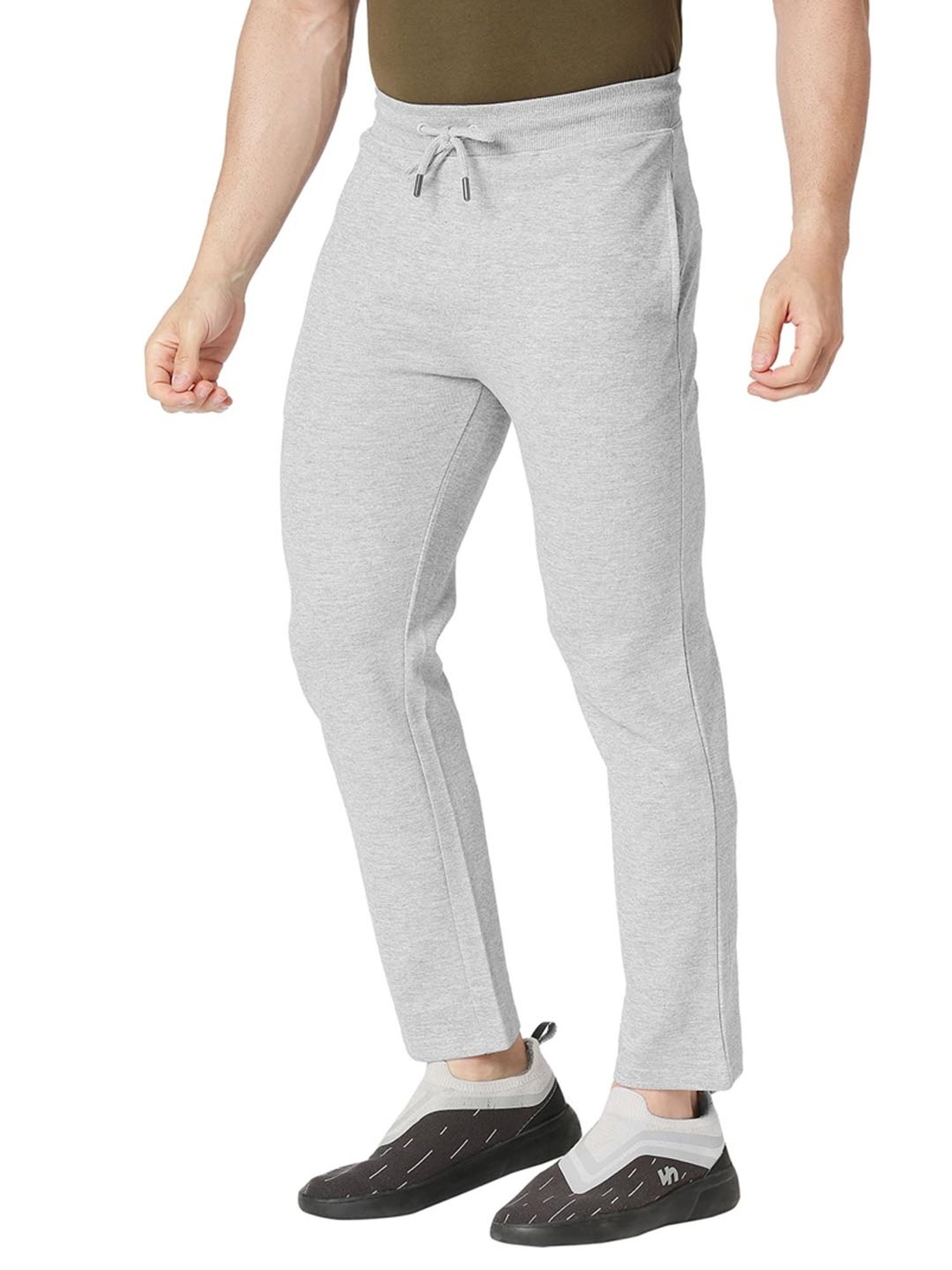 Basics Grey  Slim Fit Trackpants