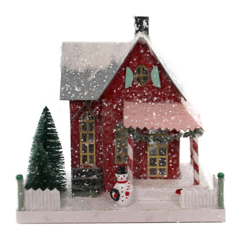 Cody Foster 9.0" Candy Cane Condo Putz House Village  Light Up  -  Decorative Figurines