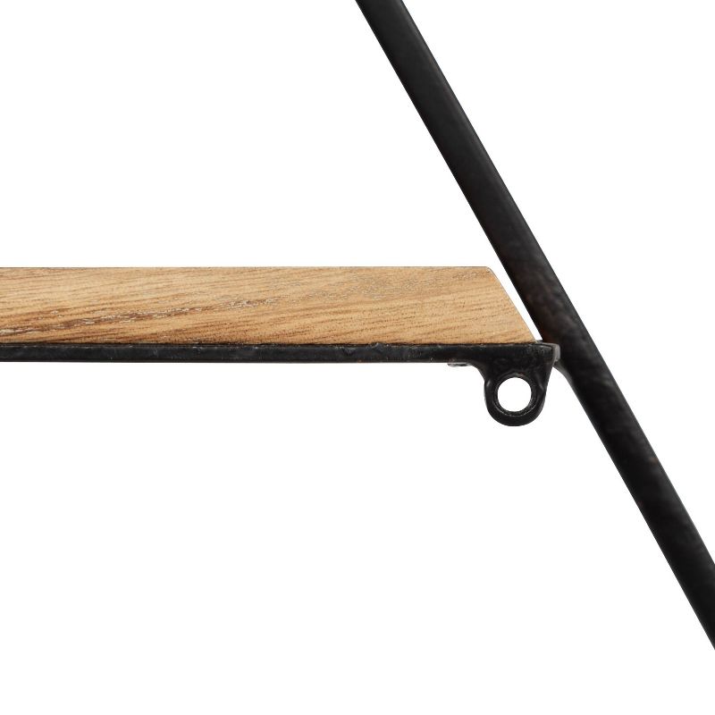 25.5" x 22" x 5" Ladd Hexagon Floating Shelves Rustic Brown - Kate & Laurel All Things Decor