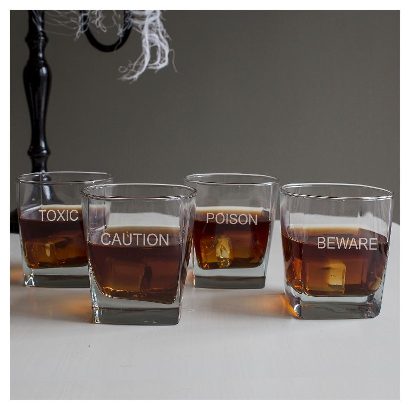 10.5oz Halloween On the Rocks Drink Glasses - 4ct